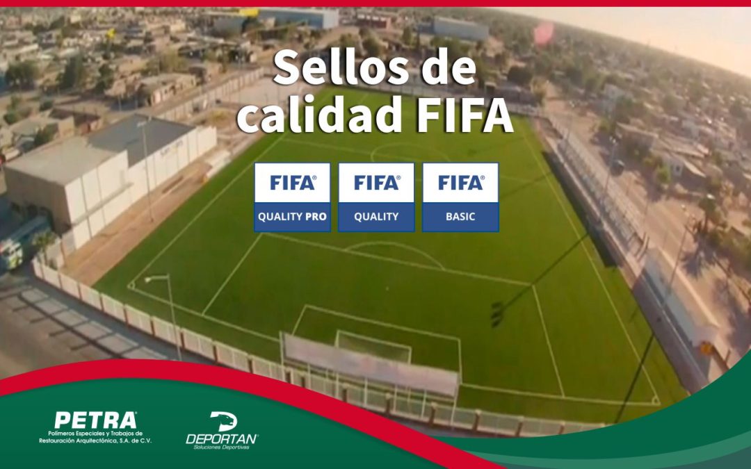 Sello oficial de programa de calidad FIFA para instalaciones deportivas